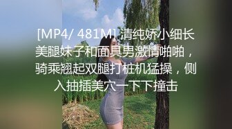 [MP4/ 481M] 清纯娇小细长美腿妹子和面具男激情啪啪，骑乘翘起双腿打桩机猛操，侧入抽插美穴一下下撞击