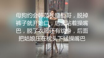 母狗约会韩范长腿柜哥，脱掉裤子就开始口，后面站着操嘴巴，脱了衣服还有纹身，后面把姑娘压在枕头下猛操嘴巴